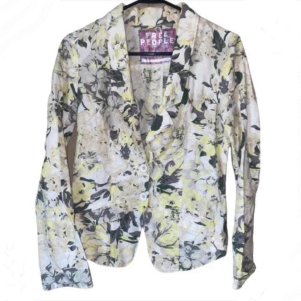 Free People Floral Blazer